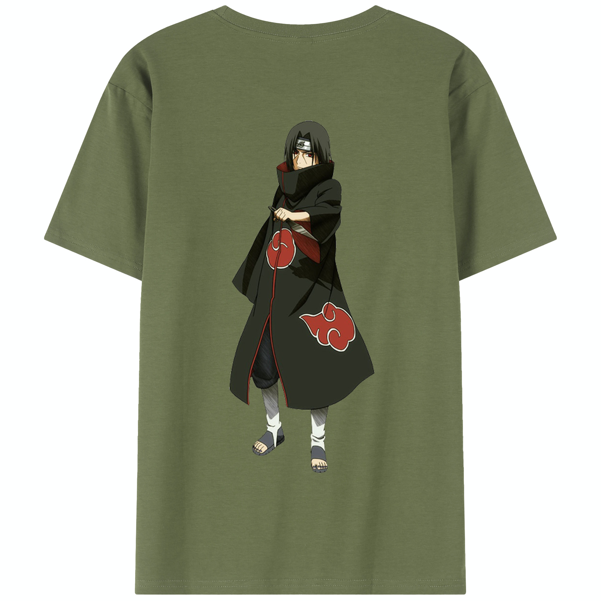 （画像用） NARUTO -ナルト- うちは イタチ Uchiha Itachi 綿100％半袖Tシャツ（背面プリント）